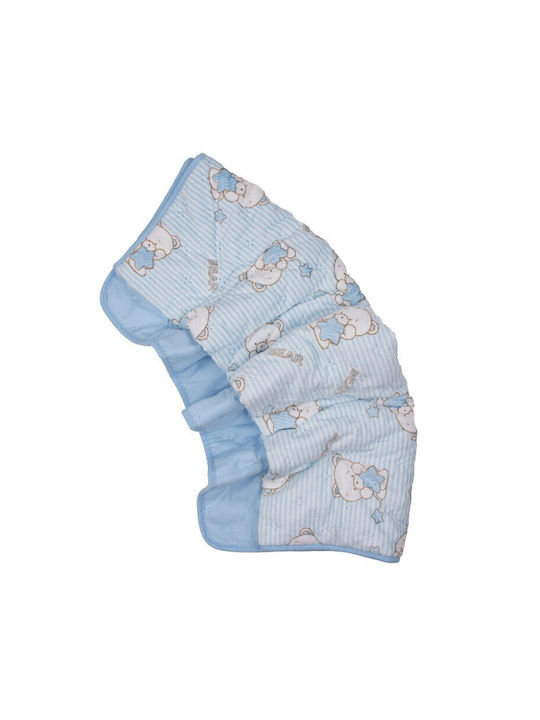 Kamtex Baby Κουβερτοπάπλωμα Κούνιας Γαλάζιο 100x120cm
