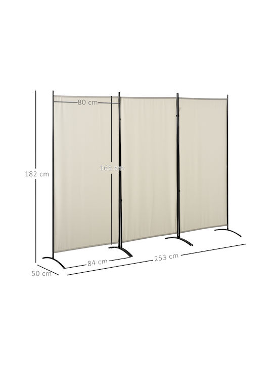 HomCom Διακοσμητικό Παραβάν Μεταλλικό 253x182cm