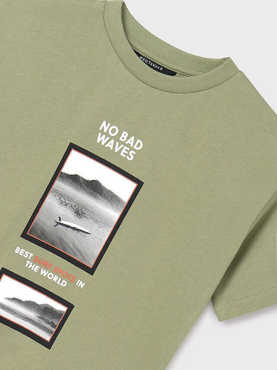 Kids' Set with Shorts Summer 2pcs Khaki Waves