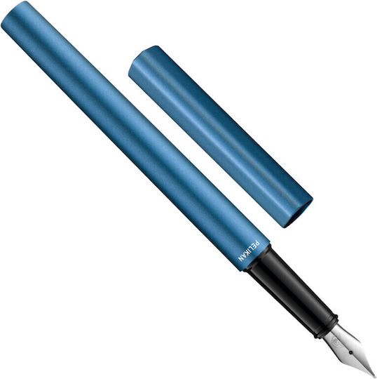 Pelikan Writing Pen Medium Blue made of Steel with Blue Ink