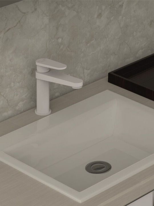 Inter Ceramic Миксер Смесител за мивка Бял
