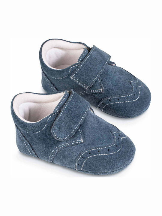 Babywalker Βαπτιστικά Υφασμάτινα Oxfords Αγκαλιάς Μπλε