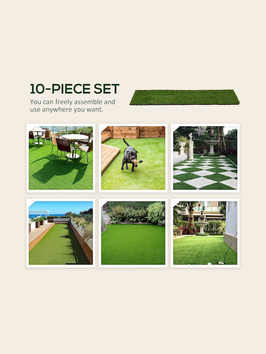 Outsunny Synthetic Foliage Panel 30x30cm 10pcs