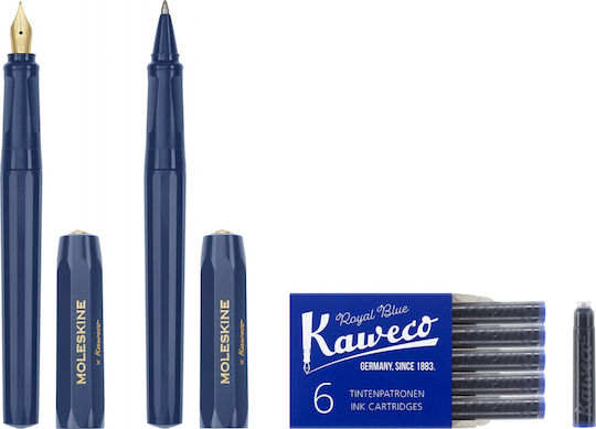 Moleskine Replacement Nib Medium 1mm Blue made of Plastic with Blue Ink and with 1 Replacement Nibs