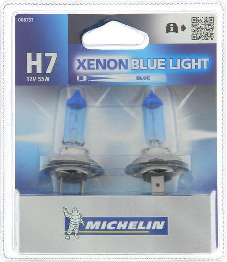 Michelin Λάμπες Αυτοκινήτου Xenon Blue Light H7 Xenon Μπλε 12V 55W 2τμχ