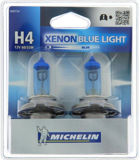 Michelin Lamps Car Xenon Blue Light H4 Xenon Red 12V 2pcs