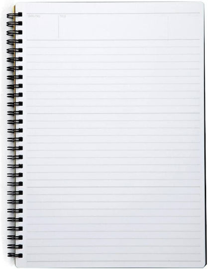 Spiral Notebook Spiral 70 Sheets B5 Ruled White