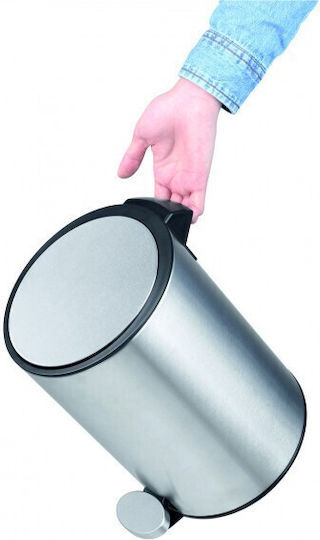 Inter Ceramic Inter Ceramic Mülleimer aus Inox mit Pedal Silber 20lt