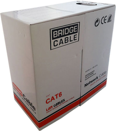 Bridge Cable U/UTP Cat.6 (Gigabit) Cablu De Rețea Ethernet Fără Conectori 305m Negru