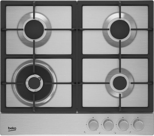 Beko Plită pe Gaz Autonom Inox 60x51εκ. Argintiu