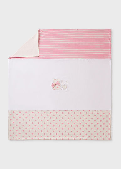 Mayoral Nursery Swaddling Blanket with Animal 92x82cm Mayoral Nursery Swaddling Blanket with Animal 92x82cm