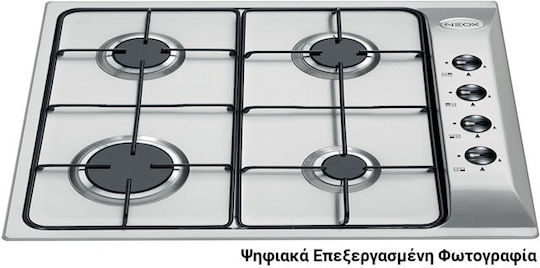 Neox Natural Gas Cooktop Autonomous 58x50εκ. Silver