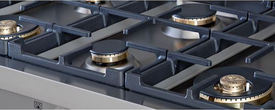 Bertazzoni Plită pe Gaz Autonom Inox 91.1x64εκ. Argintiu