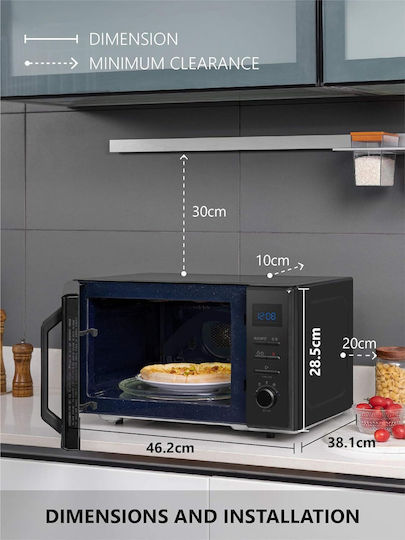 Toshiba Microwave Oven with Grill 25lt Black