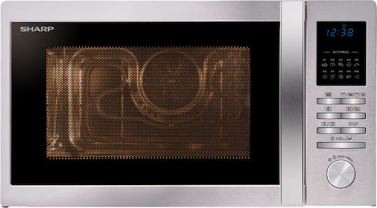 Sharp R-822STWE Microwave Oven with Grill 25lt Gray