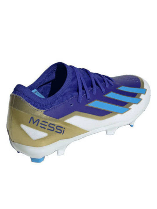 adidas X Crazyfast League Messi Football Shoes with Cleats Lucid Blue / Blue Burst / Cloud White