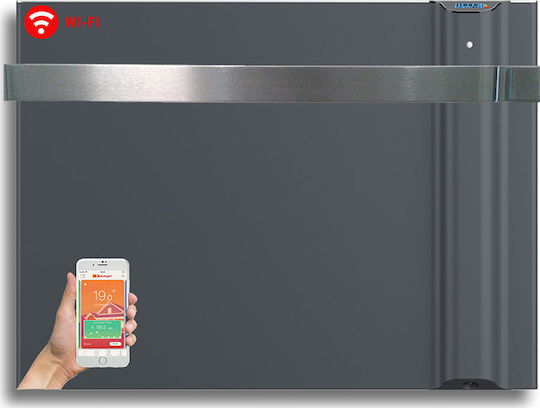 Radialight Klima 10 Konvektorheizung Wand 1000W mit elektronischem Thermostat und WiFi 79x50.4cm Gray