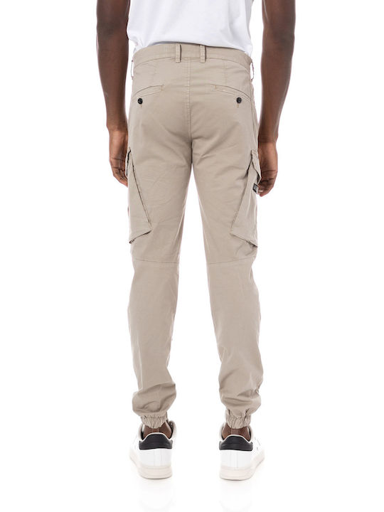 Cover Jeans Men's Trousers Cargo Elastic Beige