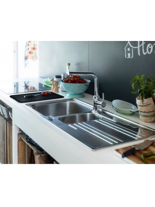 Franke Lina L Standard Kitchen Faucet Counter Silver