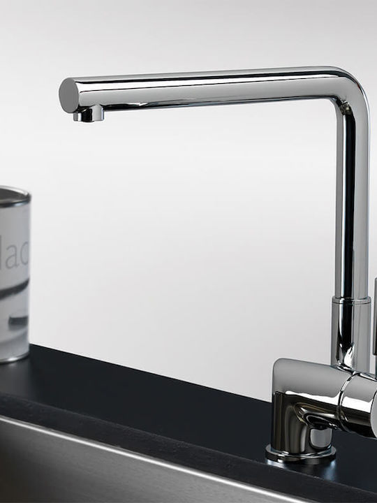 La Torre Tech Kitchen Faucet Counter Inox Silver