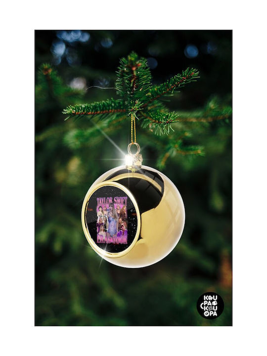 Taylor Swift Christmas Ball Ornament Gold