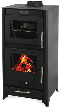 Thermogatz GS 12 Oven Oțel Soba pe lemne cu Cuptor 12kW Gri