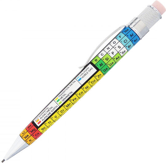 Retro 51 Mechanischer Bleistift zum Zeichnen Metallisch mit Radiergummi 1Stück Rosa