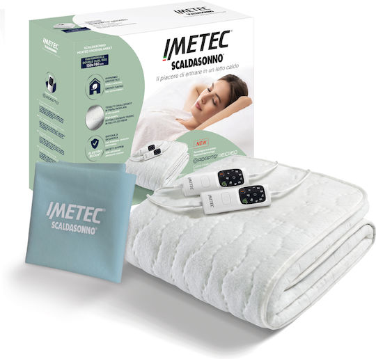 Imetec Adapto Διπλό Ηλεκτρικό Υπόστρωμα Πλενόμενο Λευκό 150W 150x160εκ.
