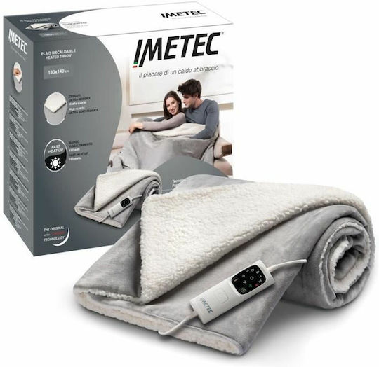 Imetec Double Electric Blanket Gray 150W 140x180cm
