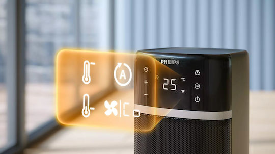 Philips Home Ceramic Fan Heater Room Floor Black 2000W