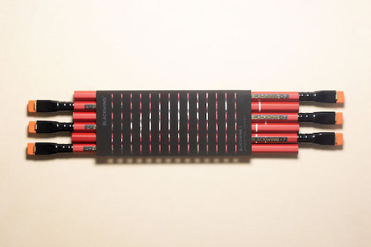 Blackwing Drawing Mechanical Pencil Wooden with Eraser 12 Pieces Black
