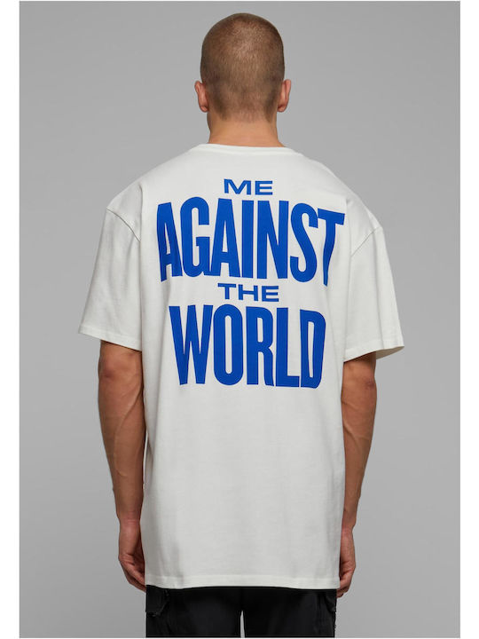 Mister Tee Me Against World Oversize T-shirt Λευκό Βαμβακερό