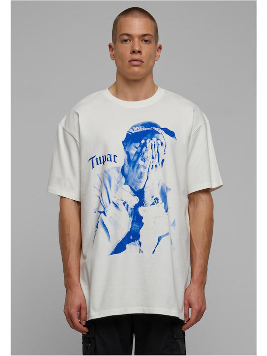 Mister Tee Me Against World Oversize T-shirt Λευκό Βαμβακερό