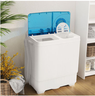 Costway Mini Πλυντήριο Ρούχων 6.5kg Μπλε FP10366DE-BL
