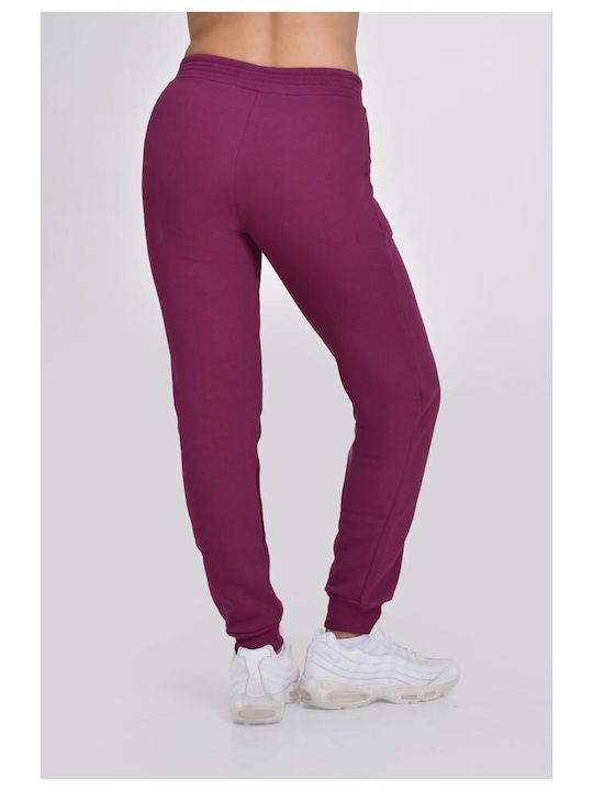 Target Pantaloni de trening pentru femei cu cauciuc Fuchsia Fleece