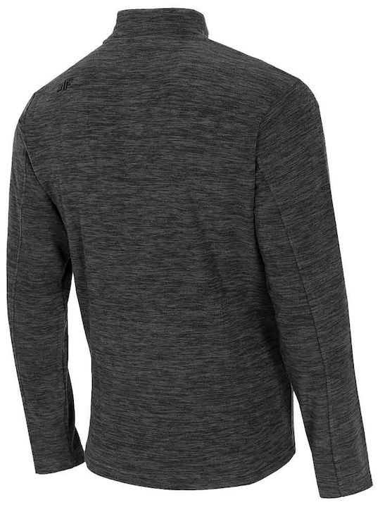 4F Men's Fleece Cardigan with Zipper Black