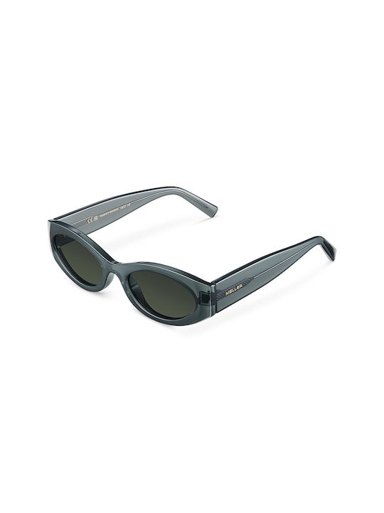Meller Sunglasses with Gray Plastic Frame and Green Polarized Lens NE-FOSSILOLI