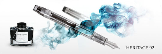 Pilot Heritage 92 Fountain Pen Fine 0.6mm Transparent With Black Ink