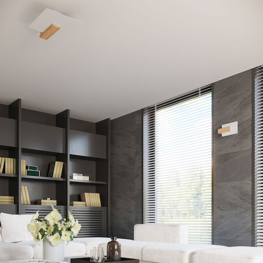 Sollux Lappo Modern Lamp Wall with Socket E14 Beige 14x15.5x14cm