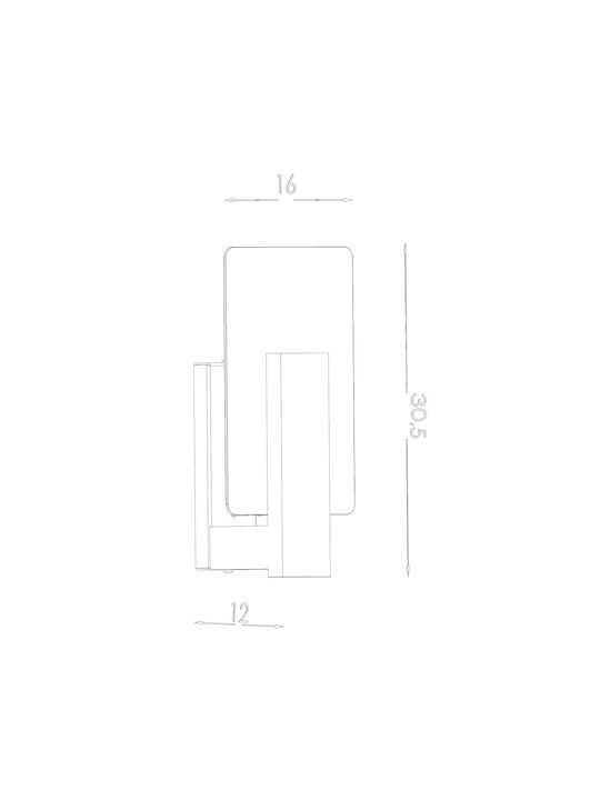 Sollux Lappo Modern Lamp Wall with Socket E14 Beige 14x15.5x14cm