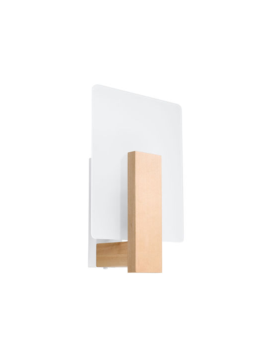 Sollux Lappo Modern Lamp Wall with Socket E14 Beige 14x15.5x14cm