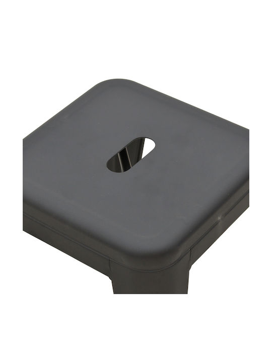 Metallischer Gartenhocker Utopia Schwarz 30x30x45cm