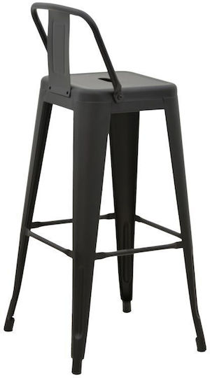 Scaun Metalic Bar De Exterior Utopia Negru 42x42x97cm