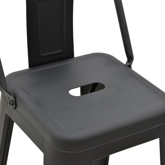 Scaun Metalic Bar De Exterior Utopia Negru 42x42x97cm