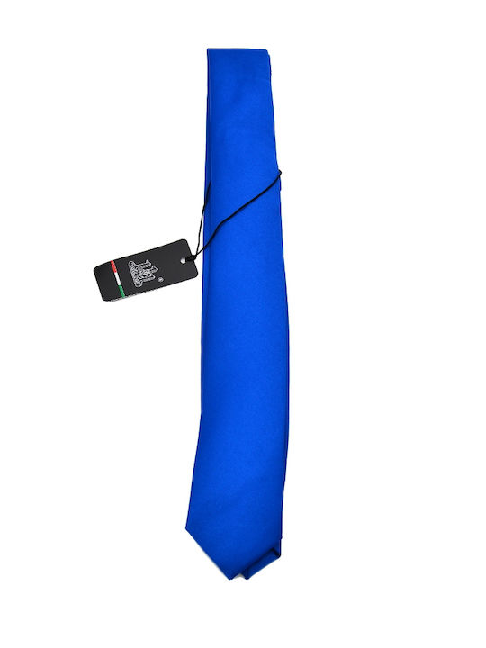 Men's Tie Synthetic Monochrome in Blue Color