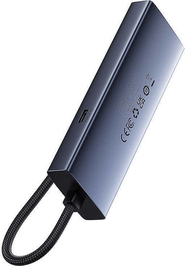 Baseus Ultrajoy Series Lite Hub USB 3.0 cu 4 Porturi USB-A Ethernet Gri