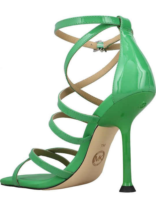 Imani Leather Sandals Green