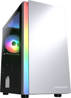 Cougar Purity RGB Gaming Mini Tower Κουτί Υπολογιστή με Πλαϊνό Παράθυρο Λευκό