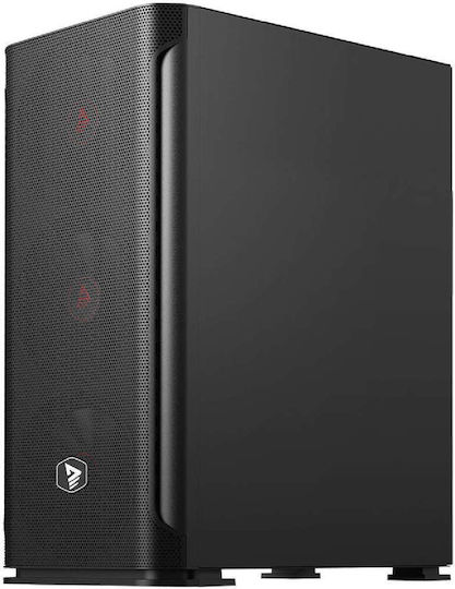 Savio SHADOW X2 Геймърско бюро Midi Tower Компютърна кутия със страничен прозорец Черен