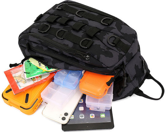 Ανθεκτικο Molle Σακιδιο Στεγανός Σάκος Πλάτης 15lt Μαύρος